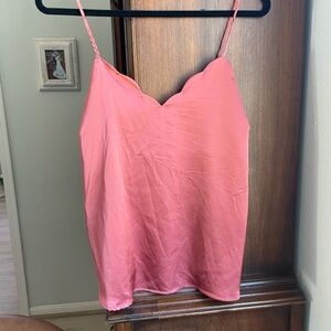 Corral Pink Scallop Edge Cami Top women’s size small
